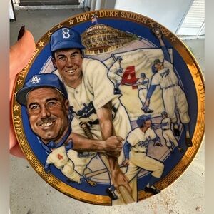 Limited Edition Dodgers Duke Snider Commemorative Plate